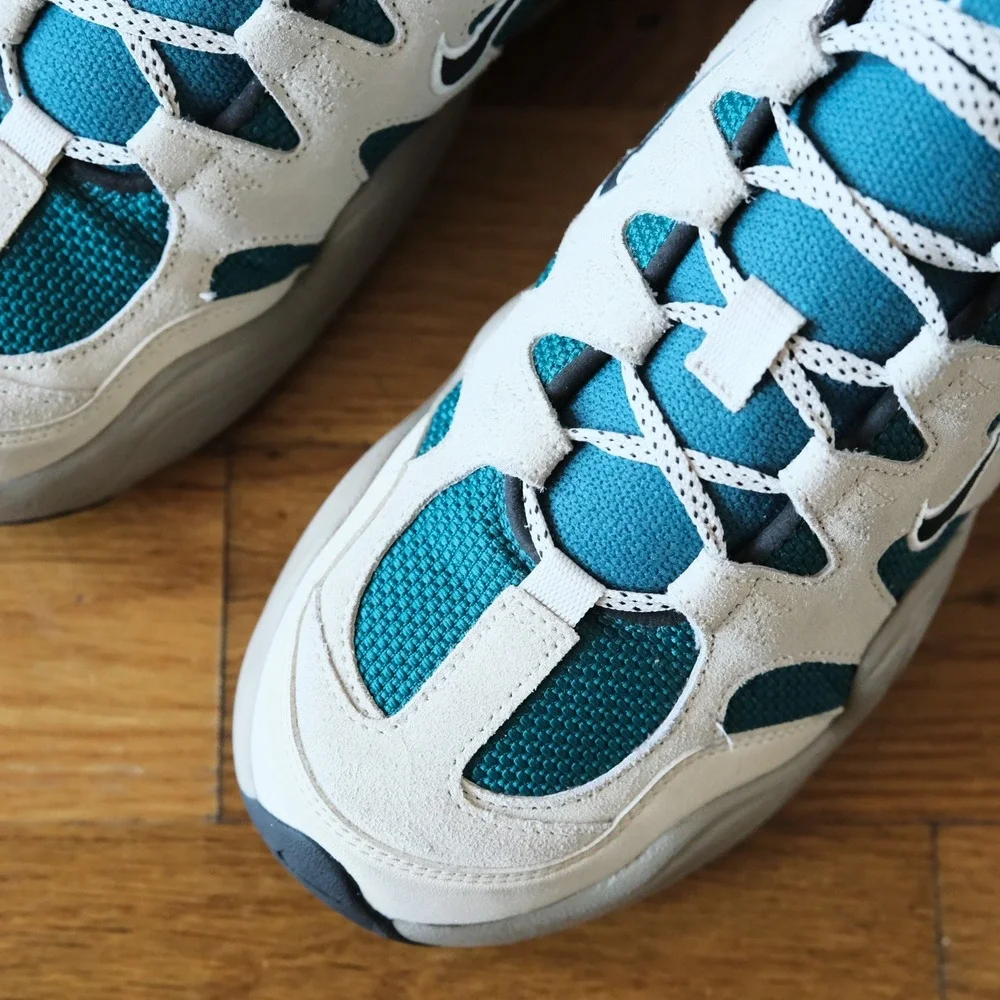 Nike Tech Hera Men Shoes Sail Geode Teal Chunky Lifestyle Sneaker FJ9532-110 9.5